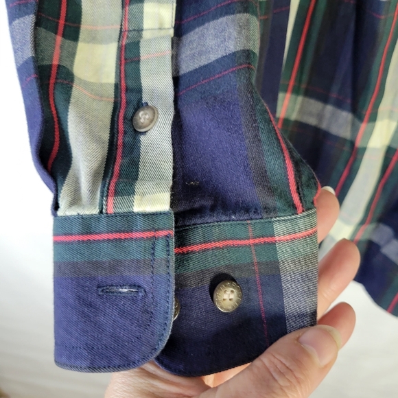 Mens Roper LS Plaid 100% Cotton Button Front Shirt Size Medium - Picture 7 of 13